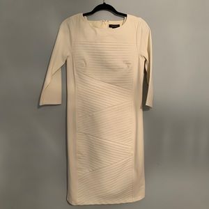 Classy white dress with pleats